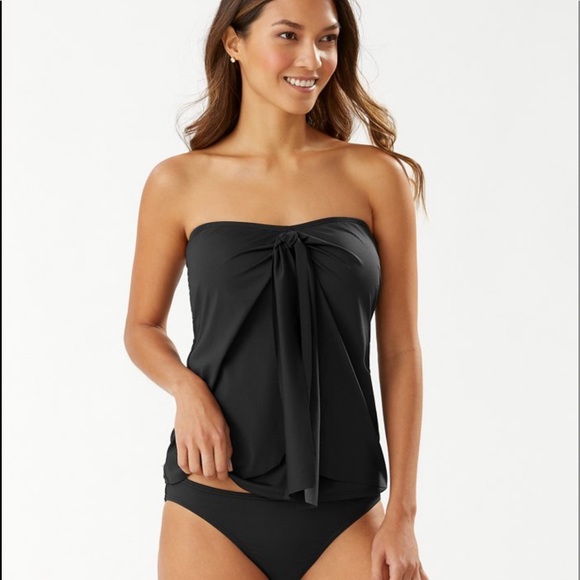 Tommy Bahama Other - NWT Tommy Bahama Pearl Sarong Wrap Bandini Swim Top in Black Size XL